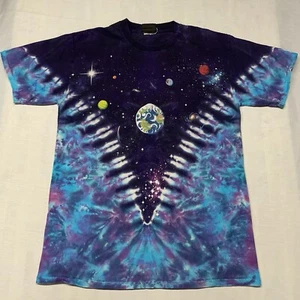 T-shirt vintage Space Medium blu liquido tye-dye pianeti NASA Galaxy Grateful Dead - Foto 1 di 9