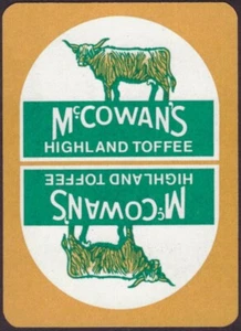 Tarjetas de Juego Tarjeta Única Antigua De Colección Ancha McCOWAN’S HIGHLAND TOFFEE Publicidad - Imagen 1 de 3