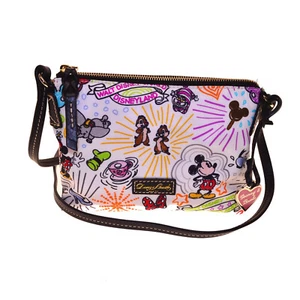 Disney Dooney & Bourke Nylon Sketch Pouchette Crossbody SUPER Cute Tinker Bell - Picture 1 of 8