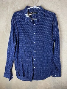 JACK LONDON Casual Formal Shirts Top Size L Mens Blue Long Sleeve - Picture 1 of 11