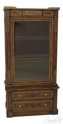 L57826EC: THEODORE ALEXANDER French Louis XVI Vitrine Curio Cabinet Cover