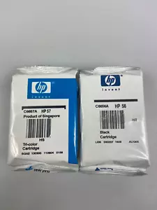 HP 56 Cartucce di inchiostro originali HP 56 nero & HP 57 tricolore C6656A + C6657A - Foto 1 di 3
