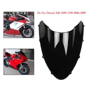 Bubble Double Windscreen Fit For Ducati 848 1098 1198 2006-2009 - Picture 1 of 14