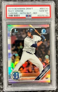 2019 BOWMAN DRAFT CHROME RILEY GREENE 1ST BOWMAN REFRACTOR PSA 10 GEM MINT - Picture 1 of 1