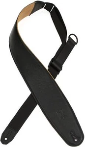 Levy's MRH4GF-BLK Garment Leather Guitar Strap - Black - Picture 1 of 7
