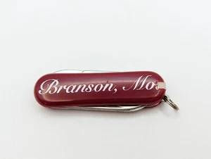 Branson, Missouri Branded Swiss Army Knife Red Knife, Nail File, Scissors Tweeze - Picture 1 of 6