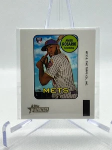 AMED ROSARIO RC 2018 Topps Heritage Baseball #8 Mini Sticker Decal Insert - Picture 1 of 2