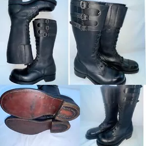 BOTAS DE MOTOCICLISTA DE COLECCIÓN SEGUNDA GUERRA MUNDIAL 40 AÑOS 50 PARA HOMBRE 7 ALTAS HEBILLA DE MOTOCICLETA EJÉRCITO MILITAR BRITÁNICO - Imagen 1 de 19