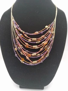 Coldwater Creek Faceted Multi Beaded Adjustable Necklace - Picture 1 of 6