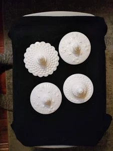 Milkglass Lids To Candy Dishes. 3 Styles. - Picture 1 of 14