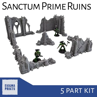 ENIGMA PRINTS Sanctum Prime Ruins - 28mm 3D Printed Gothic Scatter Terrain Tabletop Wargaming