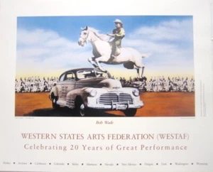 Bob Wade Dixie Jumping Cowgirl Poster - Picture 1 of 2