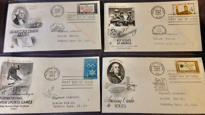 Forty-three (43) 1960 USPS First Day Covers includes 2 Stamped Envelopes - Image 1 of 4