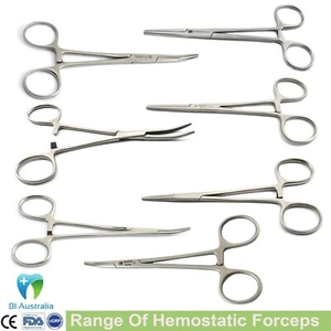 Surgical Hemostatic Forceps Straight & Curved Clamps Pliers Artery Locking Tools - Bild 1 von 16