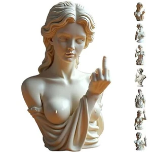 Diosa creativa dedo medio estatua adorno escritorio hogar artesanía decoración - Imagen 1 de 22