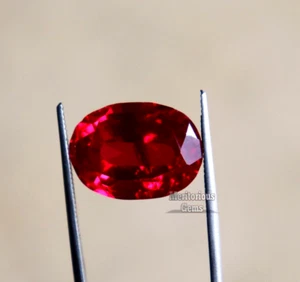 8-10 Ct Oval Cut Natural Red Ruby Loose Gemstone Certified (Mozambique) - Picture 1 of 6