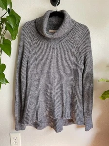 Suéter Cuello Capucha Tejido Grueso Lana Merino Hilo Italiano Banana Republic Talla M - Imagen 1 de 8