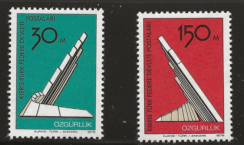 Cyprus Turkey Scott #39-40, Singles 1976 Complete Set FVF MNH - Image 1 of 1
