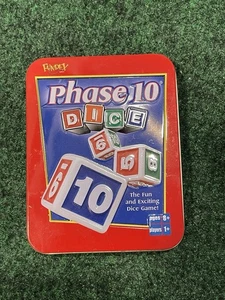 Phase 10 Dice Game - Fundex - Red Tin Version Complete - Picture 1 of 3