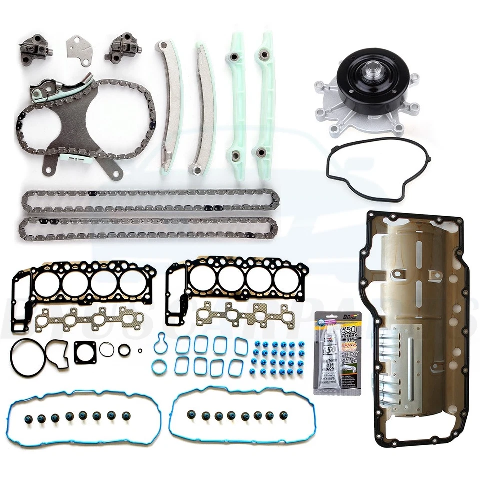 Water Pump Oil Pan Gasket Timing Chain Kit For 2000-2001 Dodge Durango 4.7L - Image 1 of 4