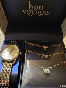 Neu im Karton Bon Voyage Uhrenset mit Uhr und drei Halsketten - Bild 1 von 2