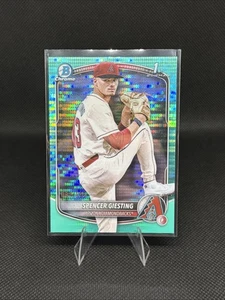 2025 Bowman Chrome - Prospects Spencer Giesting, Spencer Giesting #BCP-165 Aqua - Bild 1 von 3