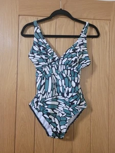 Anne Weyburn Bathers Green Black Size 10 Holiday Beach Adjustable Straps #G2 - Picture 1 of 6