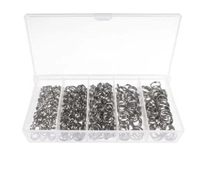 400Pcs Stainless Steel Split Rings Kit Fishing Lures Ring Chain Connec - Picture 1 of 6