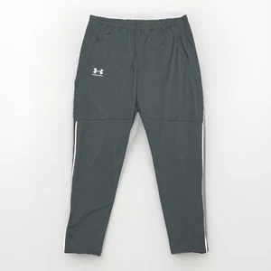 UNDER ARMOUR XXL Pantalone Uomo UA Fitted Track Grigio Palestra Atletica Zip Caviglia 1366203 - Foto 1 di 11