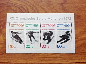 Germany 1972 Sapporo Winter Olympics Games, Miniature Sheet MNH. Free UK Postage - Picture 1 of 3