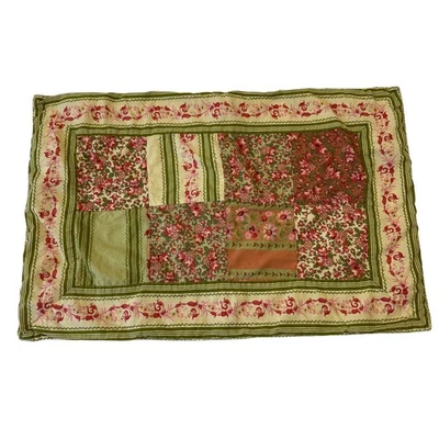 Funda de almohada estándar floral de retazos vintage April Cornell Sham Cottagecore Foto 1 de 4