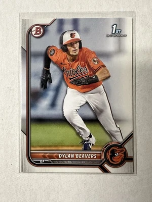 Dylan Beavers RC 2022 Bowman Draft #BD160 Orioles 1st Bowman Rookie - Image 1 of 2