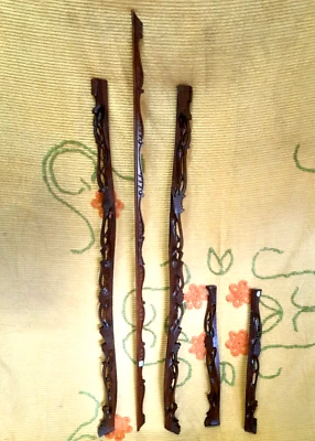 LOTTO 5 ANTICHE CIMASE CIMASA LIBERTY LEGNO INTAGLIATO DA RECUPERO MOBILI. BR45 - Immagine 1 di 4