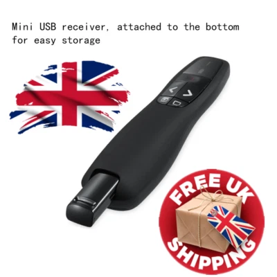 Wireless USB PPT Presenter Remote Laser Pointer Clicker PowerPoint Slides - Image 1 of 4