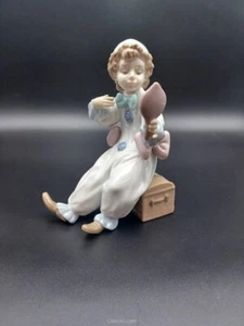 Lladro 6257 Pierrot in Preparation Clown Holding Mirror with Original Box - Picture 1 of 4