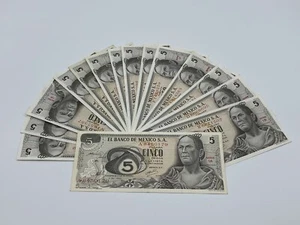 $5 PESOS 3 DIC 1969 LOT OF (15) BANKNOTE SERIE MIX LA COREGIDORA CIRCULATED - Picture 1 of 4
