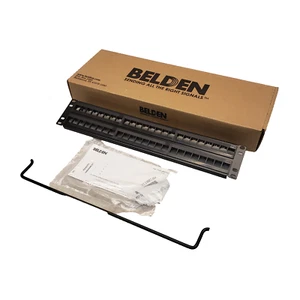 BELDEN AX101458 FLEX Modular Ethernet Patch Panel MDVO 48-Port 2U Black - Picture 1 of 6