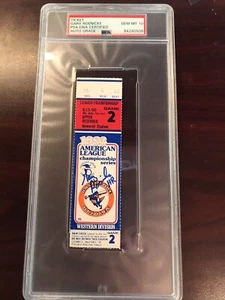 1983 ALCS TICKET GAME 2 INSCRIBED AUTO GARY ROENICKE ORIOLES PSA 10 GEM MINT - Picture 1 of 3