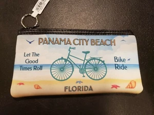 Panama City Beach "Let the Good Times Roll" Cartera Suave con Llavero Azul 7 pulgadas - Imagen 1 de 5