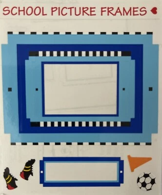 SOCCER SM. FRAME Stickers(7pc)Mrs.Grossman's •Cleats•Soccer ball •School•Picture - Image 1 of 4
