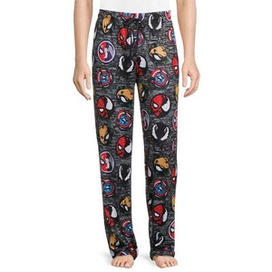 Mens Marvel Pajama Pants Sleep S L XL 2XL Women Adult Venom Spiderman Groot NWt - Picture 1 of 4