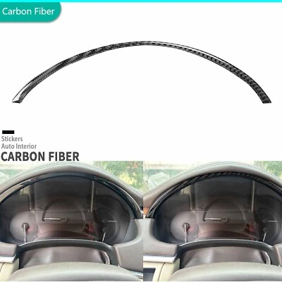 Cubierta de velocímetro interior de fibra de carbono real para Cadillac XTS 2013-19 Foto 1 de 4