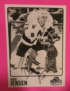 5x7 card, NHL Alumni, North Stars - DAVE JENSEN - autographed