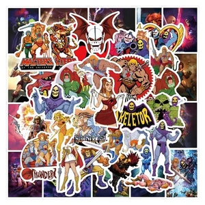 Strongman Character Cartoon Stickers 50pk Cats Thunder Cartoon Mix Fun Stickers - Picture 1 of 5