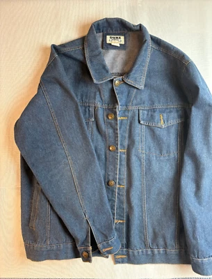 Vintage VTG Duke Haband Men’s Blue Denim Jean Jacket Gold Color Button Large - Image 1 of 4