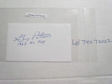 Gary Peters signed Index Card 