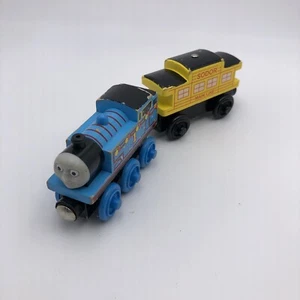 A514 Thomas Train Happy Birthday Engine Yellow Sodor Like Caboose Wooden Car Lot - Picture 1 of 9
