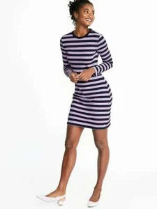 OLD NAVY Fitted Striped Jersey Shift RUGBY KNIT DRESS for Women XXL NWT - Picture 1 of 6