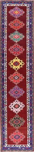 Runner Rug 3x12 ft. Geometric Oushak Turkish Oriental Hand-knotted Wool Carpet - Picture 1 of 12