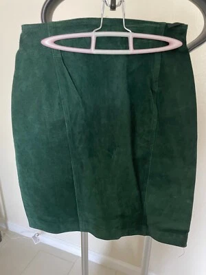 Green Suede Skirt Size 10 NWT - Image 1 of 4
